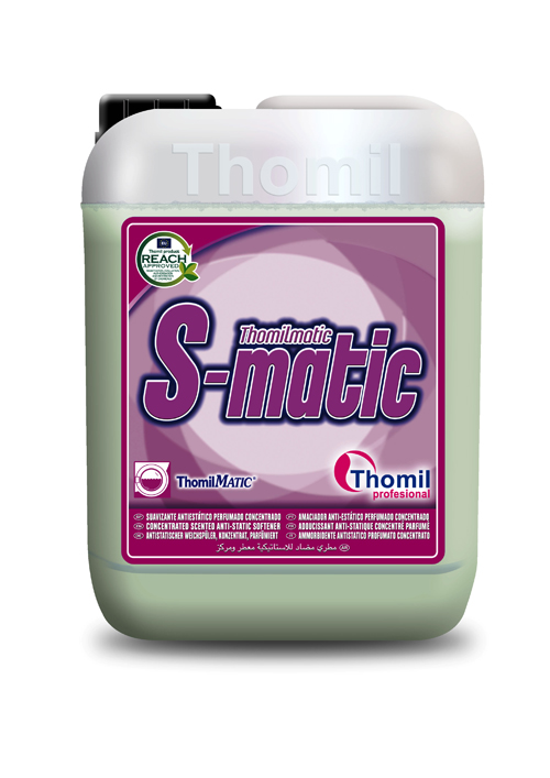 THOMILMATIC S-MATIC, 10 litros: Amaciador anti-estático perfumado concentrado I THOMIL