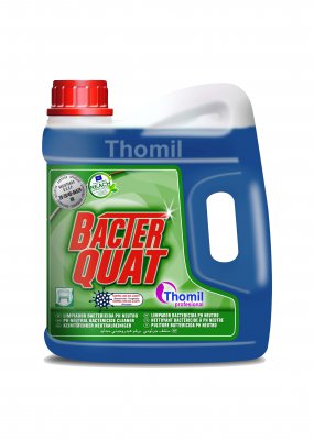 BACTER-QUAT, 4 litros: Produto limpeza bactericida pH neutro I THOMIL