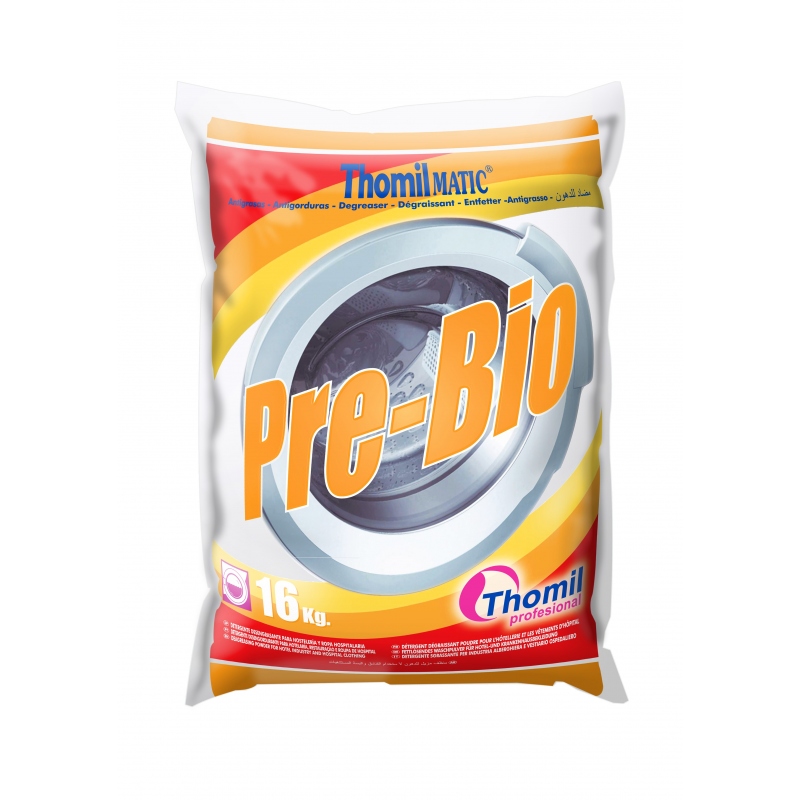THOMILMATIC PRE-Bio, 16kg: Detergente desengordurante. Restauração e hospital I THOMIL