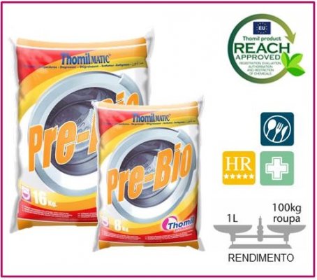 THOMILMATIC PRE-Bio, 16kg: Detergente desengordurante. Restauração e hospital I THOMIL