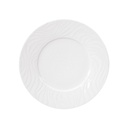 Prato sobremesa, branco, 22 cm (Linha Waves)