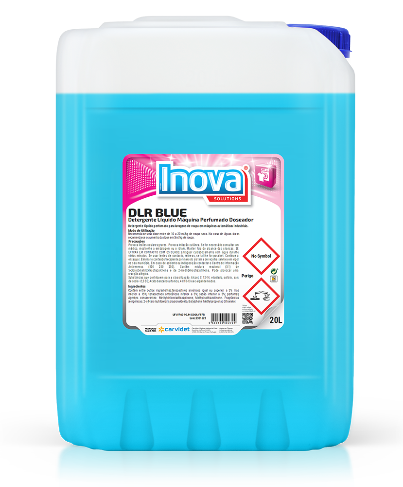 DLR BLUE, 20 litros: Detergente liquido perfumado maquina de lavar roupa I INOVA