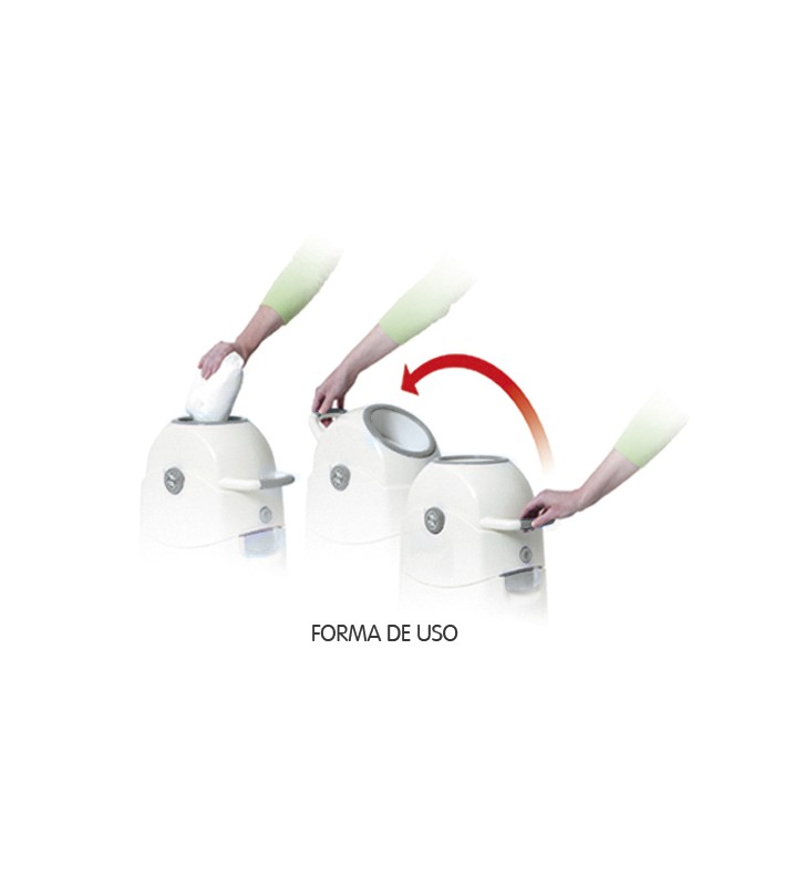 Cesto contentor para fraldas I 40x28x56 cm | Capacidade 30 fraldas