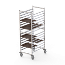 Carro de transporte de tabuleiros em inox I 18 níveis I tubo 25x25mm I