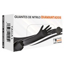 Luvas em nitrilo preto diamantadas, 7 micras 8,5 gramas, modelo Gijón-Asturias I MUNDOGUANTE (pack 100 unidades) - Tamanho S