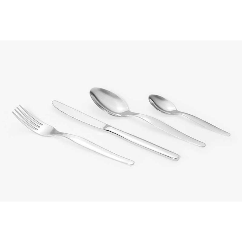 Colher de sobremesa em inox liso, linha modelo II