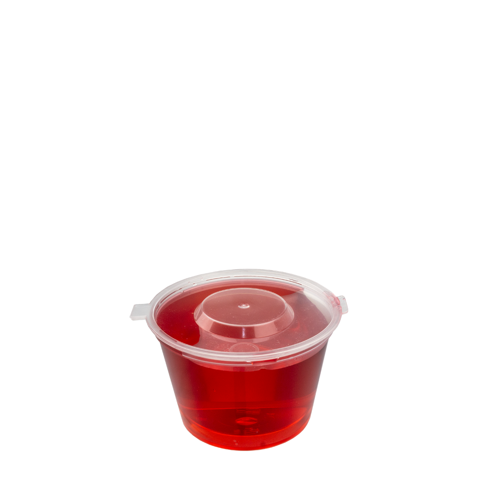 Embalagem com tampa em PP, 120 ml I Caixa de 10x50 I Pack 50 unidades