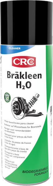 Brãkleen H2O 400Ml: Produto de limpeza para travões de Ph neutro à base de água, alternativo aos produtos de limpeza para travões com solventes. Remove com segurança o fluído dos travões de transmissão, massa lubrificante, óleo, depósitos endurecidos e outros contaminantes I CRC