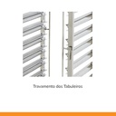 Carro de transporte de tabuleiros em inox I 18 níveis I tubo 25x25mm (cópia)