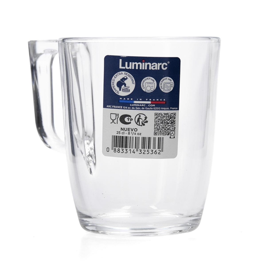 Caneca em vidro 25 cl, Linha NUEVO I Caixa de 6 unidadesI LUMINARC