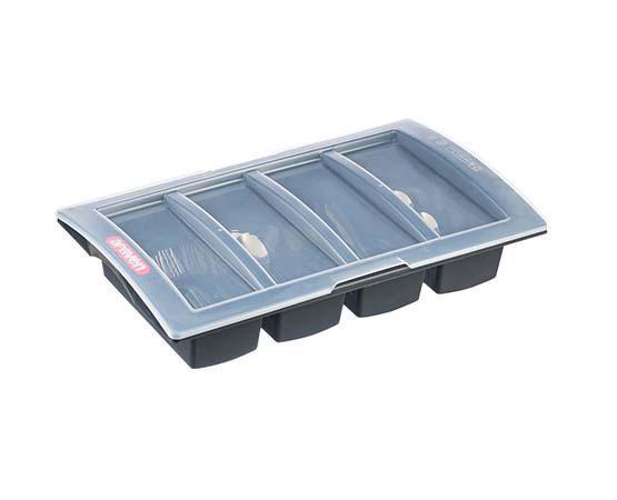 Porta-talheres + Tampa Antracita I 10 x 32,5 x 53 cm I ARAVEN