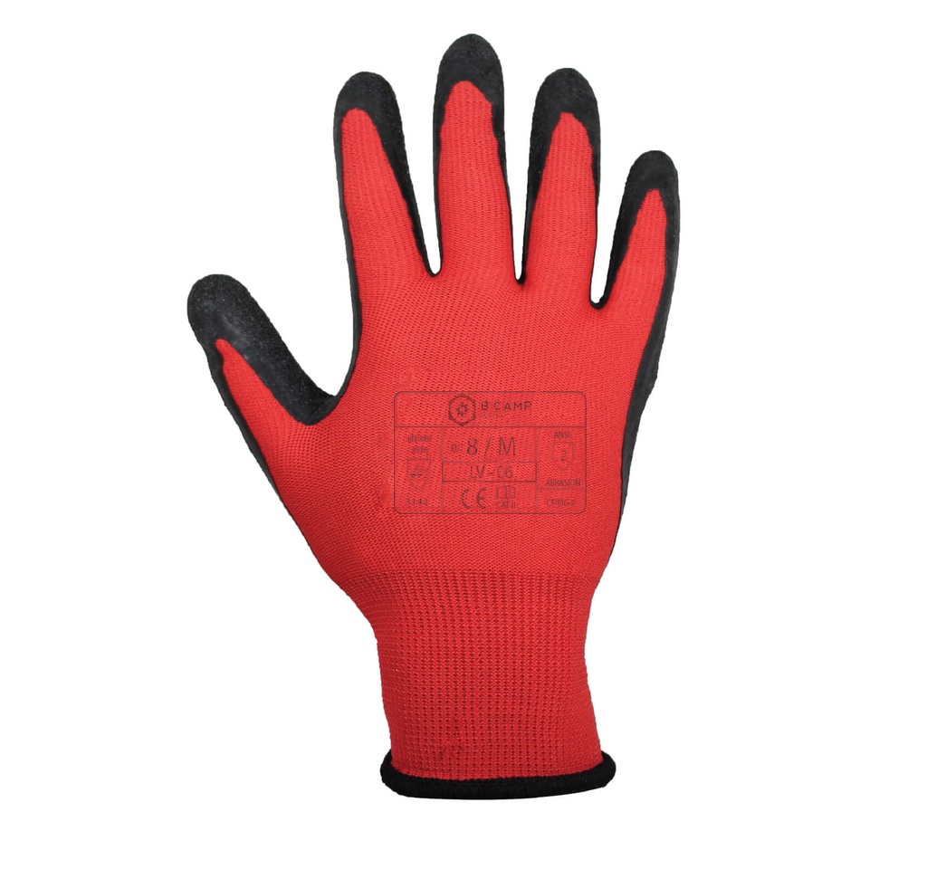Luvas de suporte forrada a poliéster e nitrilo preto, modelo TITAN I MUNDOGUANTE - Tamanho 6 (XS)
