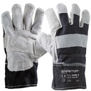 Luva em lona de algodão e pele I 12/ 120 pares modelo:  BRICK FIT I SAFETOP