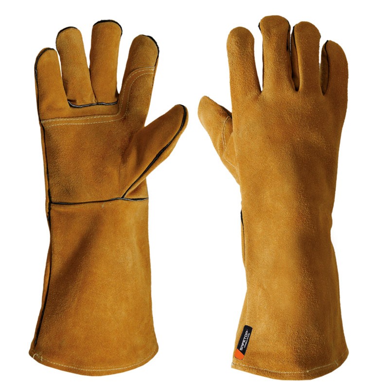 Luva soldador pele longa I pack 12 unid 60 paresI modelo: COLUMBUS  I SAFETOP