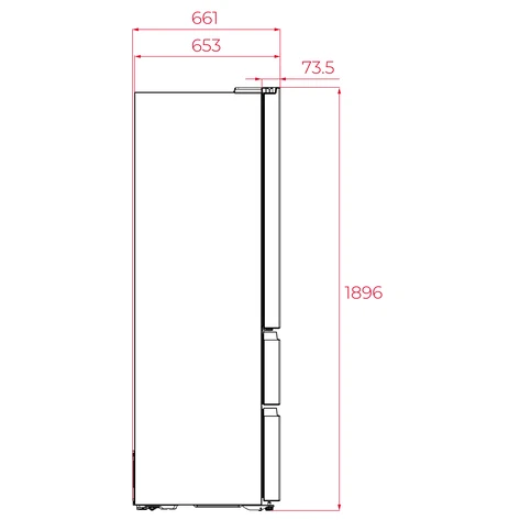 Frigorífico combinado TEKA I Modelo: RFD 77825 GBK EU I Classe: E
