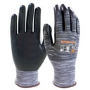 Luva de nitrilo forro de poliamida s/ costuras  I pack 12 unid cx 120 pares I modelo: NITRISOL I SAFETOP