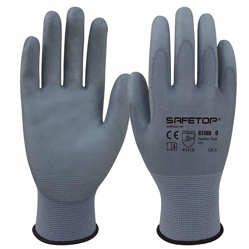 Luva  I pack 12 unid cx 120 pares I modelo: FEATHER TASK I SAFETOP