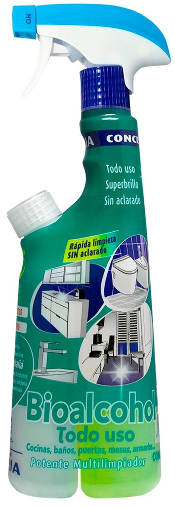 Concentralia Bioálcool Multiusos, 425 ml I EcofoamSystem I SALLÓ: Detergente higienizante de superficies com bioálcool..