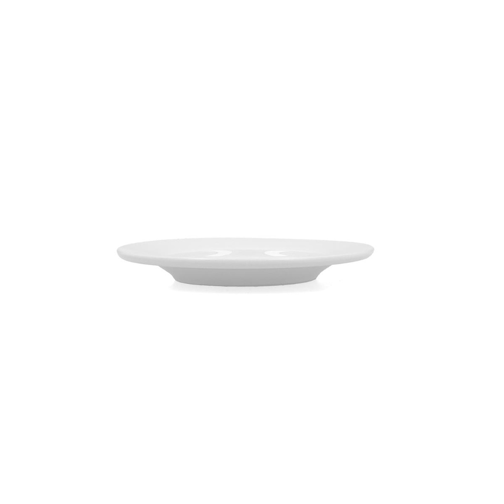Prato de pão 16,5 cm em porcelana, Linha GLACIAL Aba larga - BIDASOA