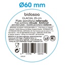 Prato raso 25cm em porcelana, Linha GLACIAL Aba larga - BIDASOA