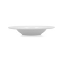 Prato de sobremesa 19 cm em porcelana, Linha GLACIAL Aba larga - BIDASOA