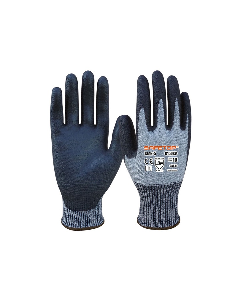 Luva  I pack 12 unid cx 120 pares I modelo: TASK-5 I SAFETOP