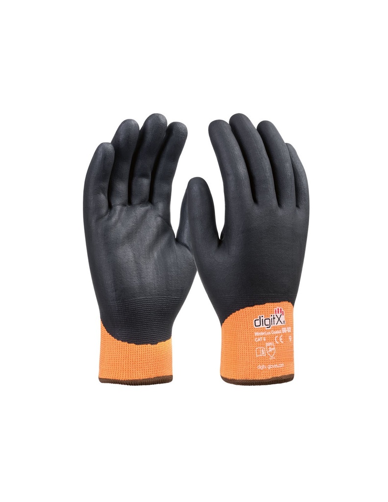 Luva antifrio nitrilo impermeável forro  I pack 12 unid cx 140 pares I modelo: SCANDILUX I SAFETOP
