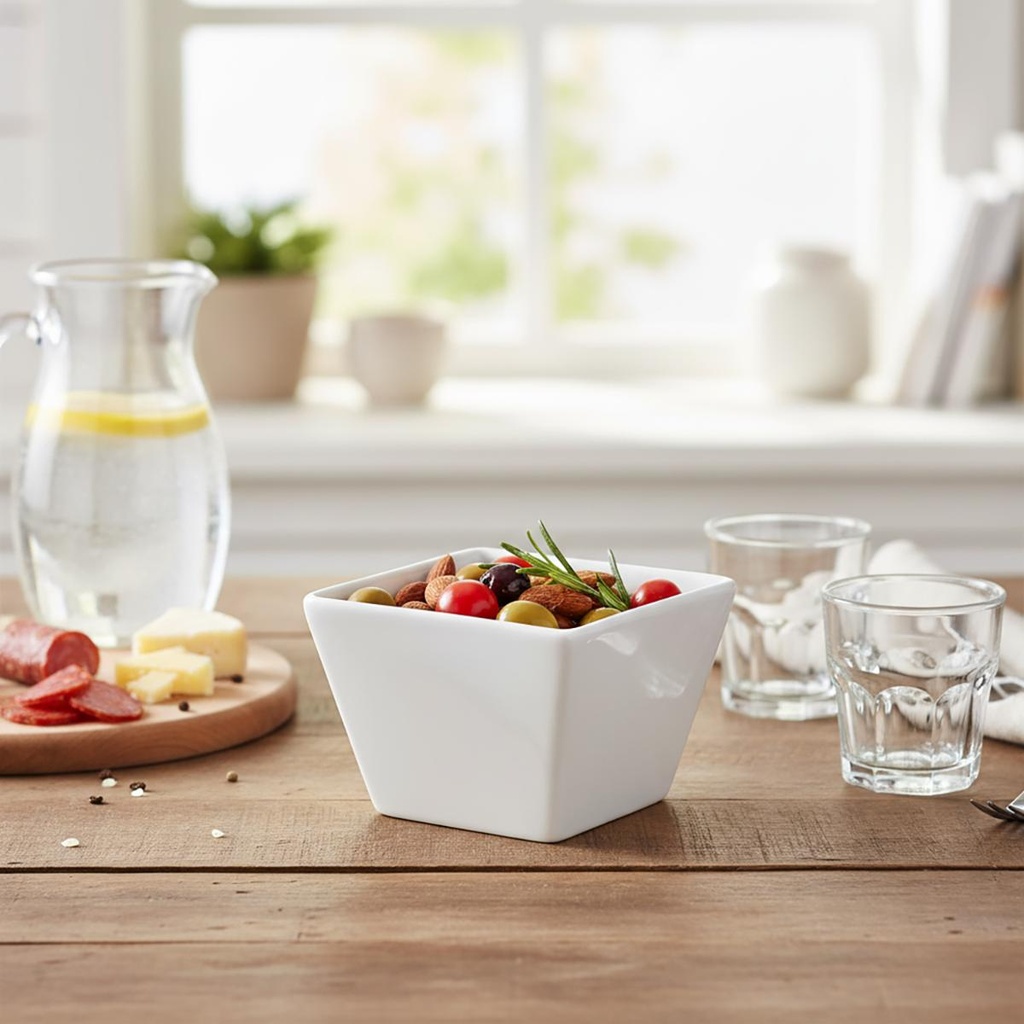 Prato de sopa 21,5 cm em porcelana, Linha BASIC - QUID
