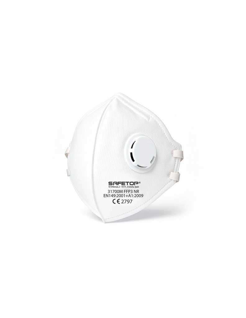 Máscara dobrável vertical  c/válvula FFP2 NR I SAFETOP