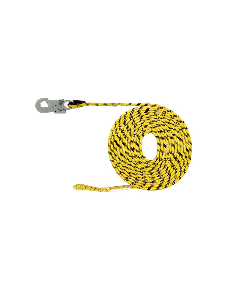 Linha de vida horizontal 5m poliéster 10,5 mm c/ mosquetão I SAFETOP