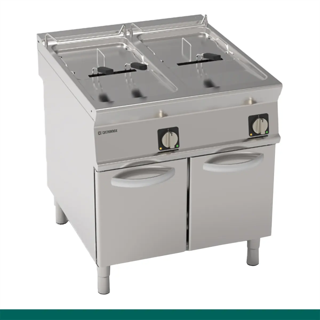 [ACTI0010748-FR87FE9] Fritadeira elétrica TECNOINOX com bancada I Cuba dupla 17+17 litros I Linha Tecno 90 I Modelo: FR87FE9