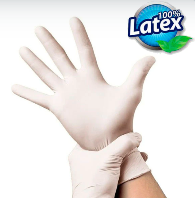[LLA000500] Luvas de Latex Generalista sem pó - Tamanho XS (Pack 100)