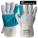 Luva reforçada em camurça de pele de bovino I pack 12 unid em cx 96 pares I modelo: NIAGARA I SAFETOP