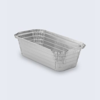 [P1216] Embalagem Alimentar Alumínio Rectangular TP14F I EM14F, 50my, 1400 ml + Tampas PE, caixa de 600 uni, pack 100 unidades (Preço unidade)