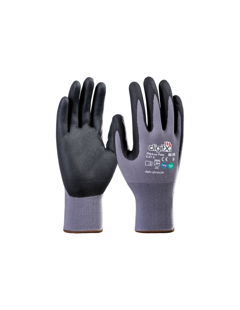 [SAFE13840-60-20] Luva de nitrilo espumoso extra fino  I pack 12 unid cx 144 pares I modelo: DIGILUX PALM I SAFETOP