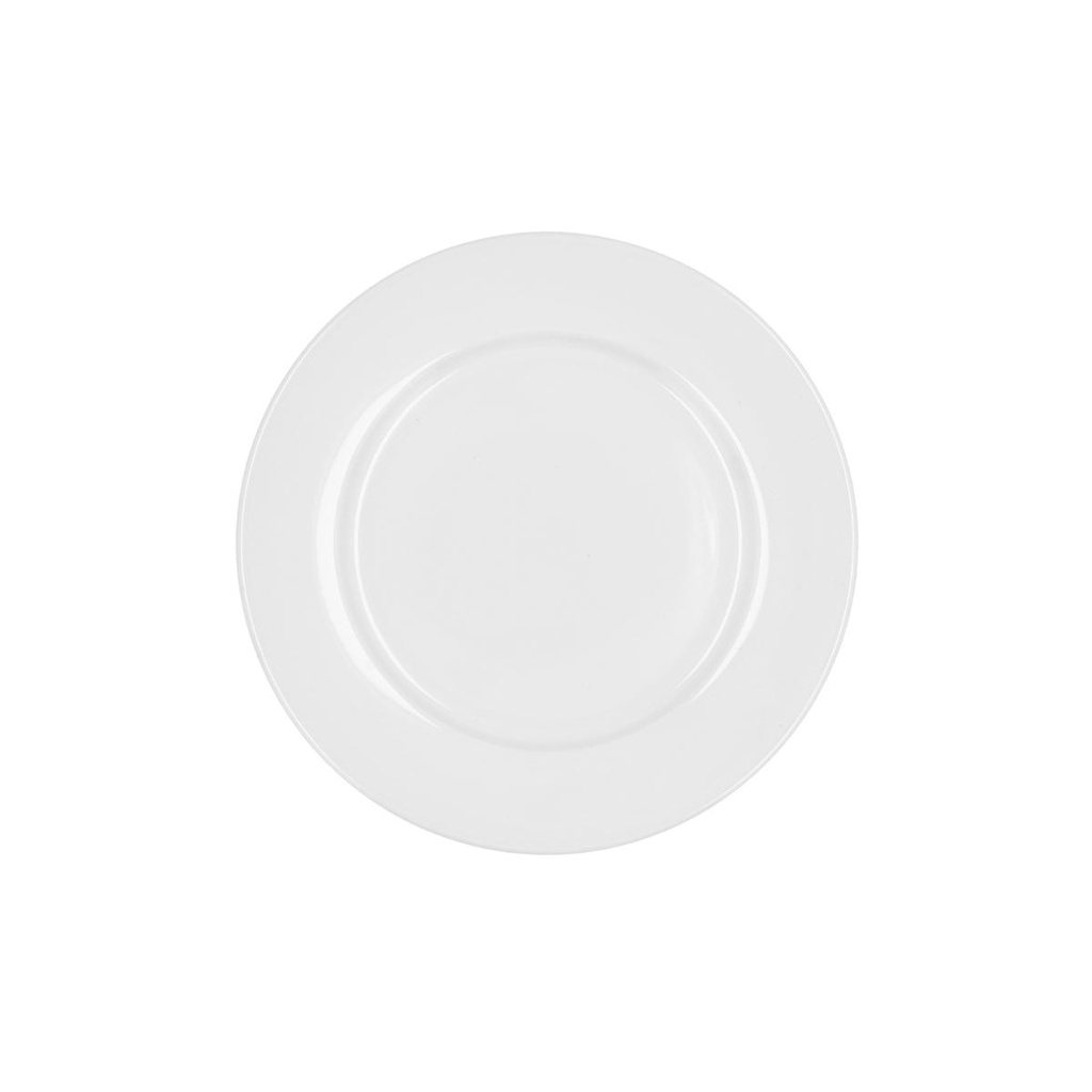 [ADIB0014068-7710016] Prato de sobremesa 19 cm em porcelana, Linha GLACIAL Aba larga - BIDASOA