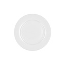 Prato de sobremesa 19 cm em porcelana, Linha GLACIAL Aba larga - BIDASOA
