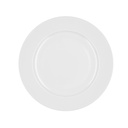 Prato raso 25cm em porcelana, Linha GLACIAL Aba larga - BIDASOA