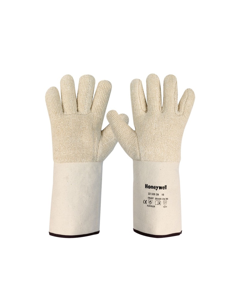 [SAFE14110-G223] Luva anticalórica 250ºC de algodão I pack 6 unidades caixa 60 pares I modelo: TERRY TOP I SAFETOP