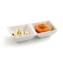 Prato duplo em porcelana I medida: 15x7 cm I Linha: SELECT - QUID