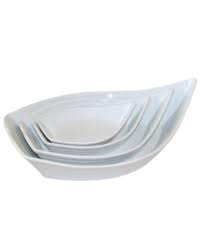 [P15009] Assadeira travessa barco em porcelana branca I 25,5x16 cm I Linha Cook & Serve Vista Alegre