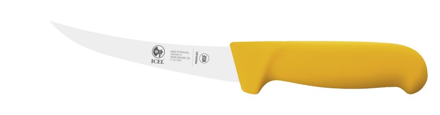 [ICEL0016013-24.300.3856000.130] Faca para desossar, semi-flexível I medida de lâmina: curva de 13cm - ICEL, Linha Poly (Amarelo)