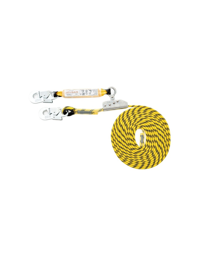 [SAFE16131-80235] Linha de vida 50 m absorvador + altochut + mosquetões 12mm SAFETOP