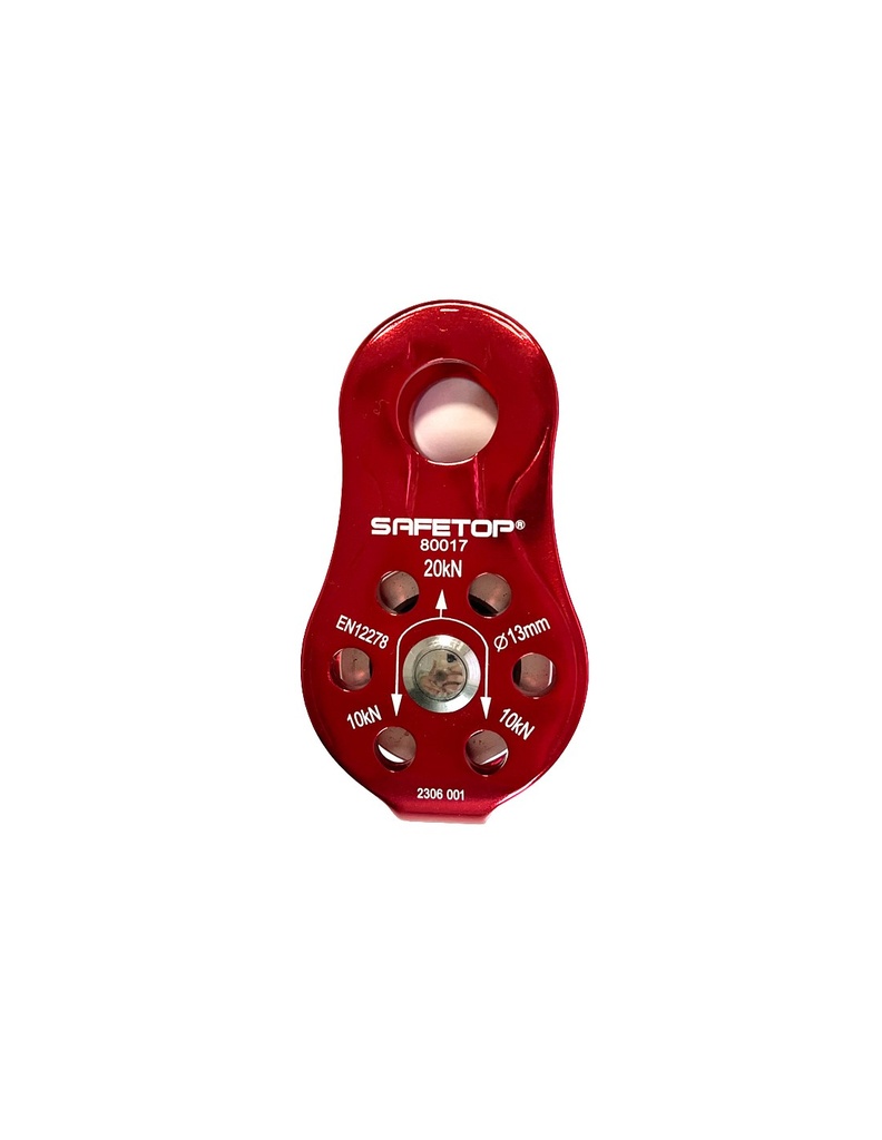 [SAFE16279-80017] Polia de aluminío 20 KN p/ cordas diâmetro máx 13 mm I SAFETOP