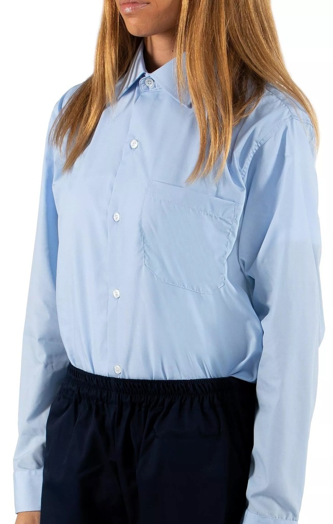 [P1546] Camisa manga curta com bolso frontal (cópia) (Azul Claro, S)