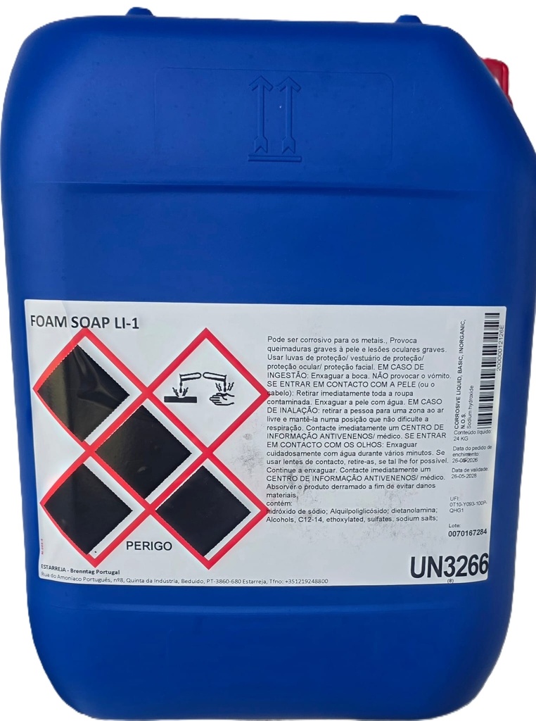 [BREN0016428] FOAM SOAP LI-1, 24 kg: Detergente desengordurante alcalino para limpeza por espuma na indústria alimentar I BRENNTAG