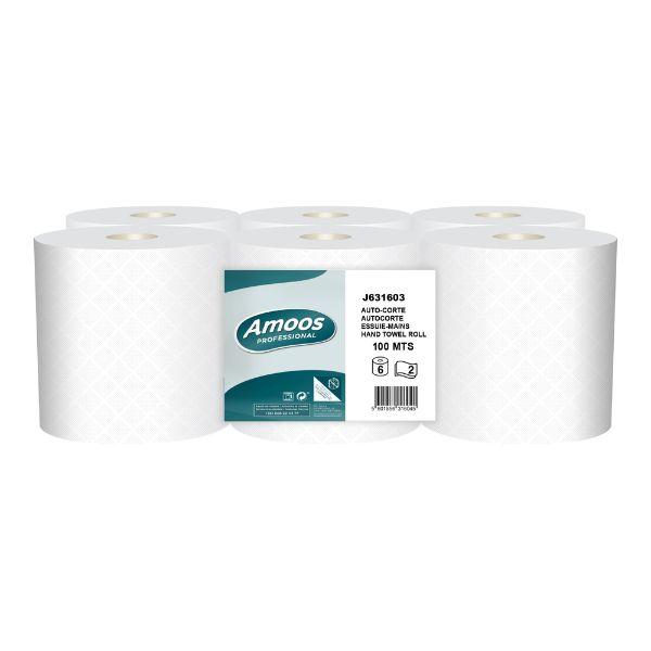[PAP000420] Rolo de papel autocorte, 2 Folhas, 90 metros, pack 6 rolos
