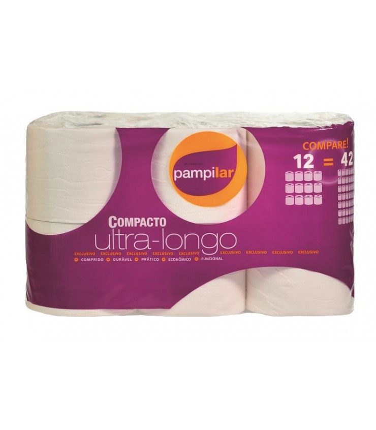[PAP000450] Papel higiénico doméstico I 2 folhas, 50 metros I pack 3x12=36 rolos