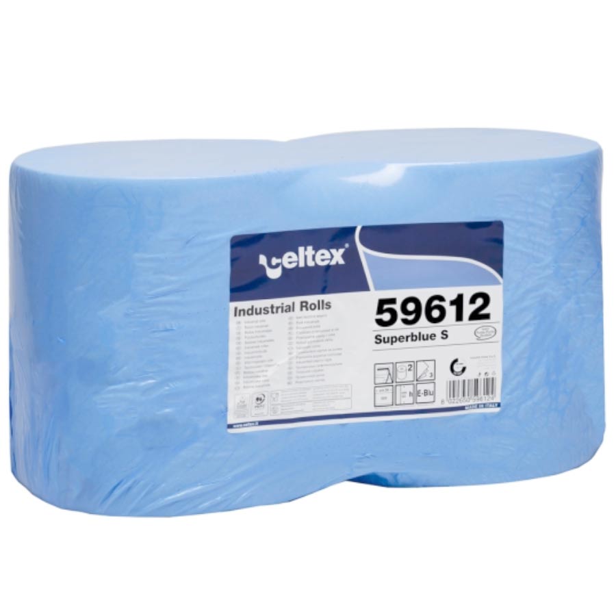 [PAP000500] Rolo Industrial, CELTEX Super Blue S, 3 folhas (A) 22 cm x (C) 180 metros,  pack 2 rolos (Preço por rolo)