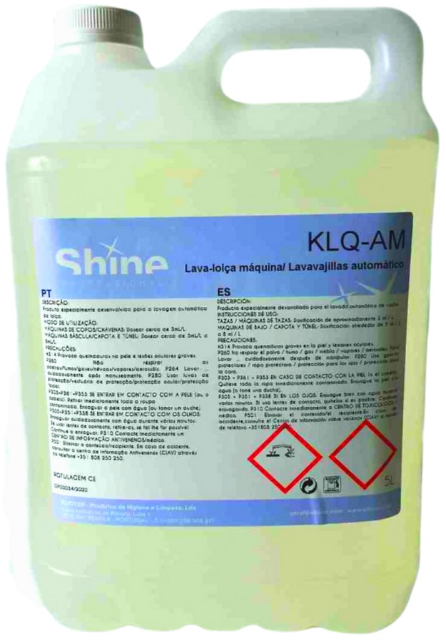 [QUI000250] KLQ-AM I MAQ Dish, 5 litros: Detergente para lavagem automática de loiça - Águas médias